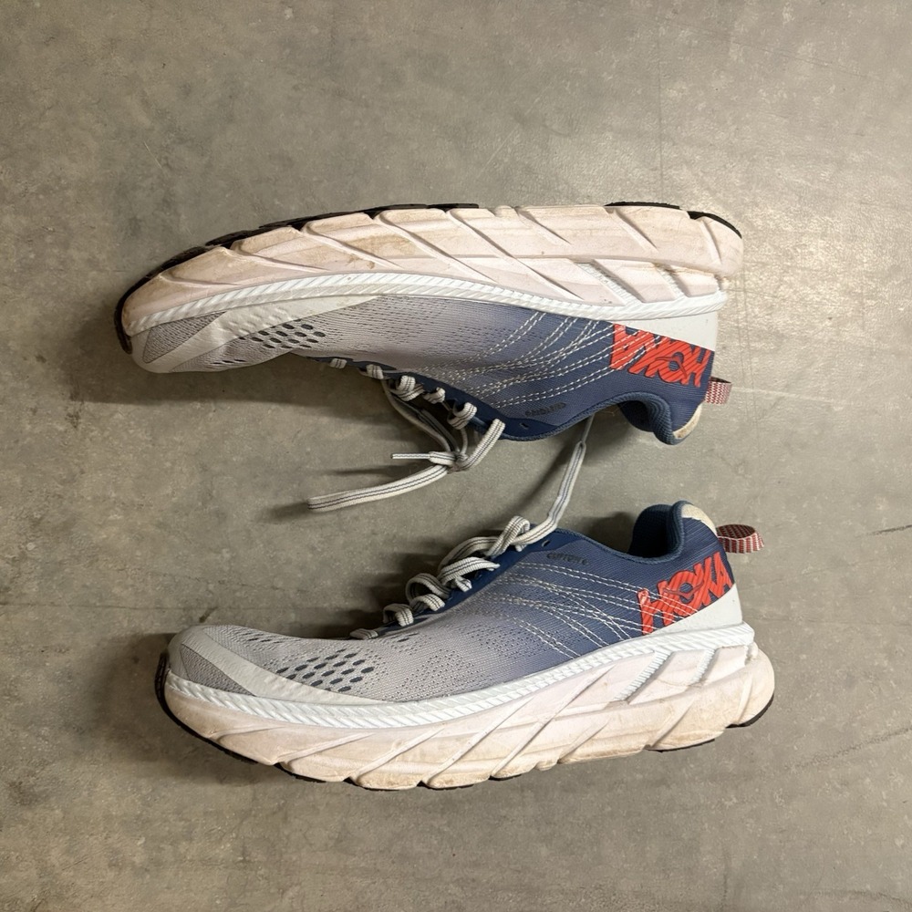 Hoka One One Clifton 6 Womens Size 8 D Blue Gray Lace Running Shoes 1102873 PAMB - Picture 7 of 7